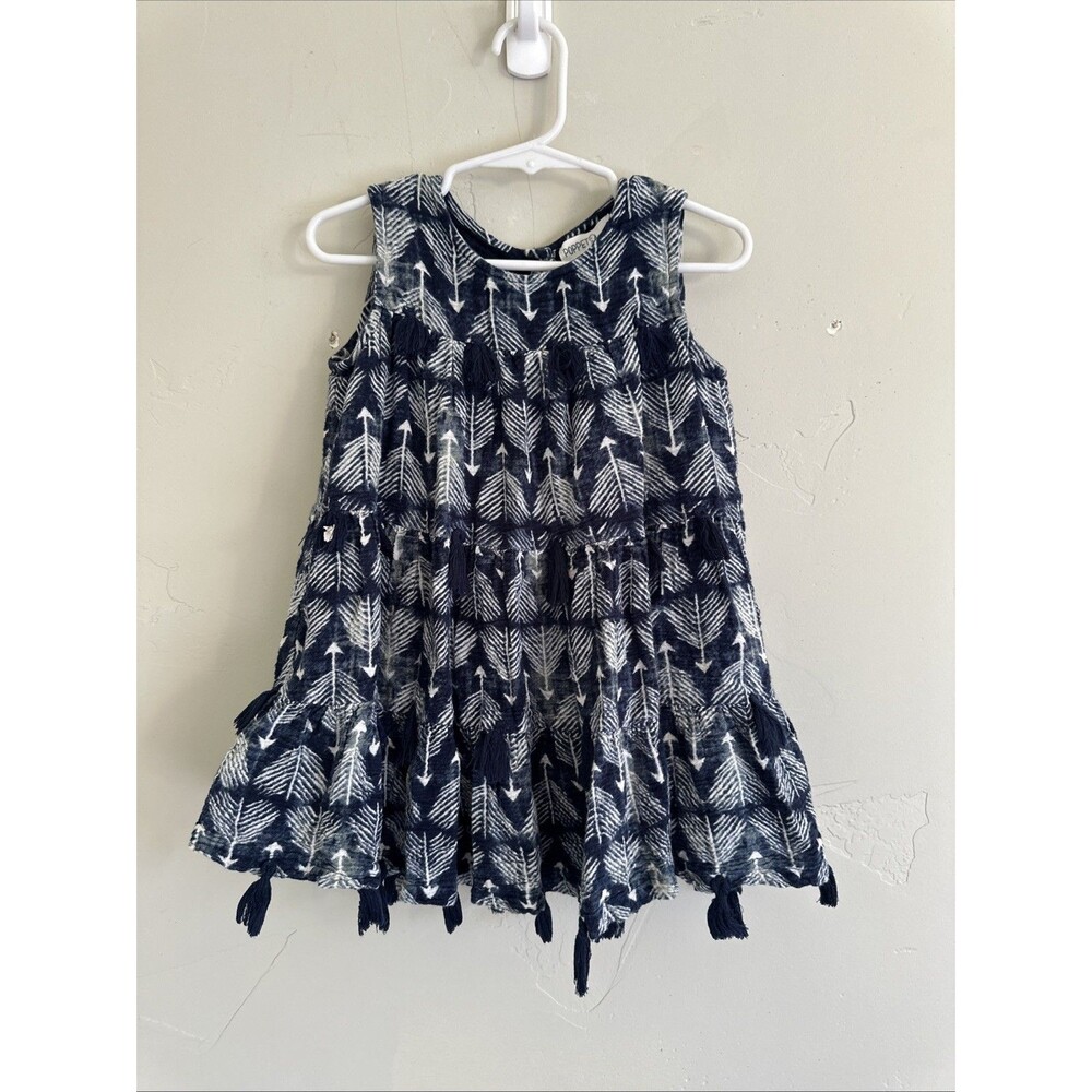 Poppet & Fox Girls Size 4 Dress Cascade Tassel Arrow Print